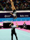 Пара спортивних акробатів Донеччини посідає 4 місце в багатоборстві на Євроіграх-2015